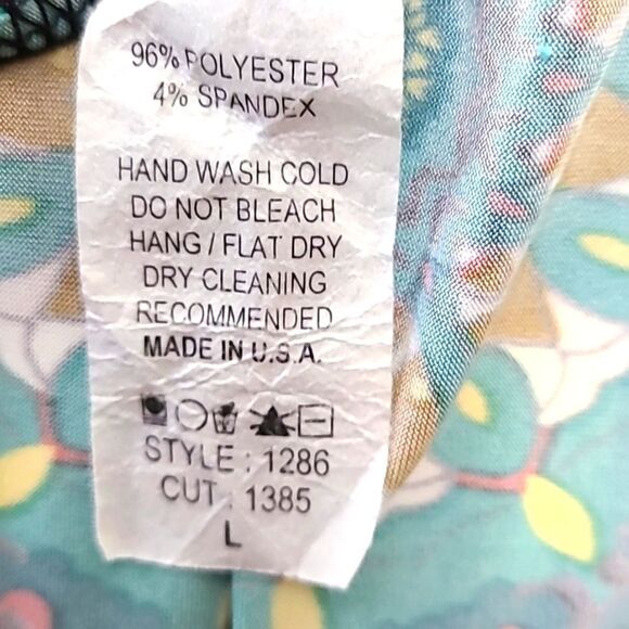 Luxe USA Colorful Abstract Art Jersey Dress, Size Large - Picture 9 of 9